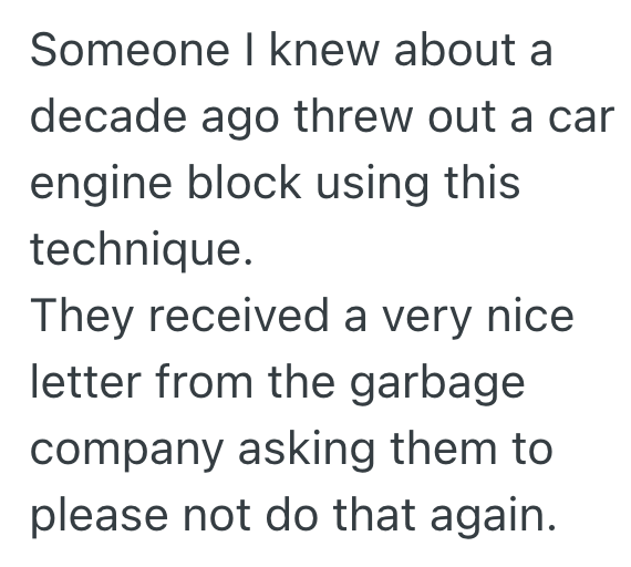 Screenshot 2025 10 03 at 2.18.48 PM Tenant Needs To Get Rid Of A Dryer Before Moving, But Trash Pickup Wont Pick It Up Unless It Fits In The Trash Bin
