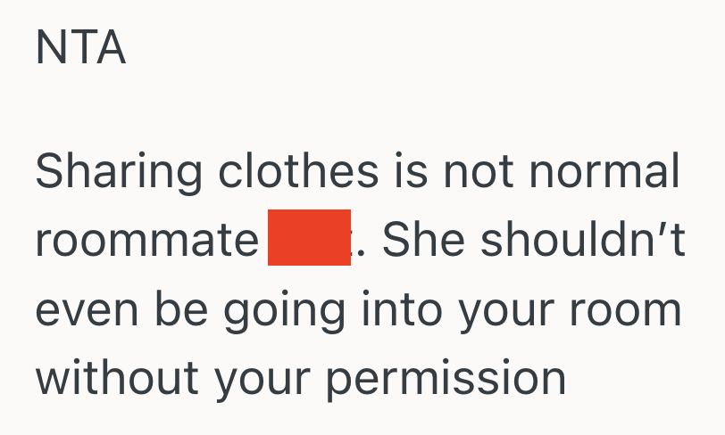 Screenshot 2025 10 03 at 4.20.08 PM Womans Roommate Keeps Taking Her Clothes Without Permission, So After She Ripped Her Dress, She Told Her Not To Take Her Clothes Again
