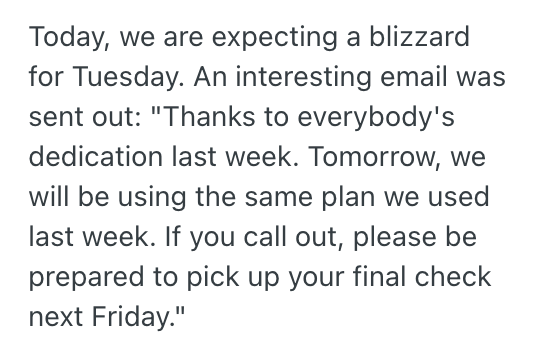 Screenshot 2025 10 03 at 7.18.28 PM Employee Worries About The Upcoming Deadly Blizzard Coming To Their City, So She Urges Consumers To Stay At Home And Skip Shopping For The Meantime
