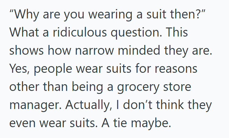 Screenshot 2025 10 04 221947 Annoying Customer Asked Another Customer At A Grocery Store Why He Was Wearing A Suit If He Wasnt The Manager Of The Store, So He Told Him To Mind His Own Business.