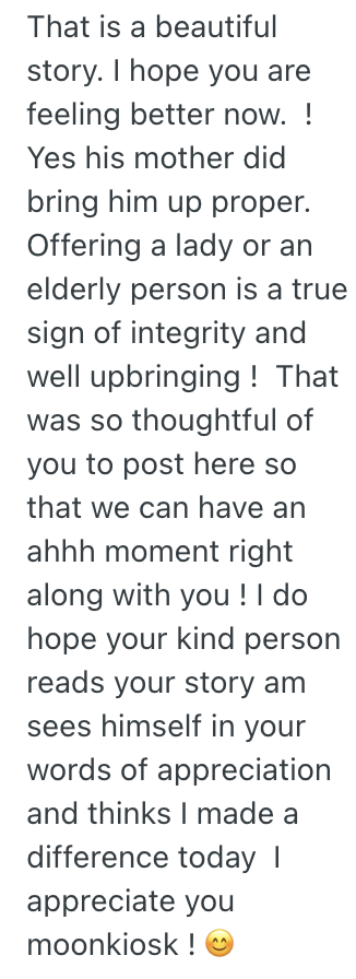 Screenshot 2025 10 05 at 3.00.18 PM A Commuter Who Wasnt Feeling Well, So A Stranger Offered Them A Seat On A Busy Subway Train