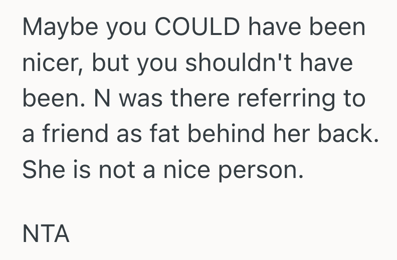 Screenshot 2025 10 06 at 12.50.59 PM Her Friend Called A Mutual Friend Fat Behind Her Back, So She Defended The Friend And Used Her Logic Against Her