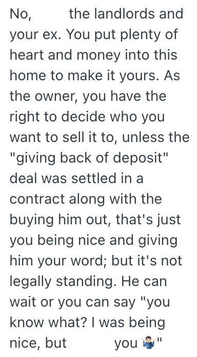 Screenshot 2025 10 06 at 3.10.40 PM Homeowner Refuses To Sell Her House To A Landlord, But Her Ex Is Pressuring Her To Make A Quick Sale