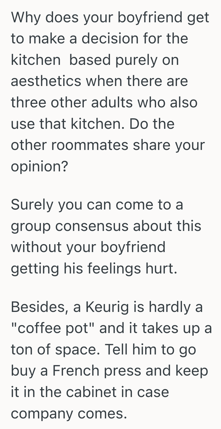 Screenshot 2025 10 06 at 5.10.37 PM Womans Boyfriend Refused To Move His Dusty Coffee Maker, So Their Kitchen Turned Into A Battlefield