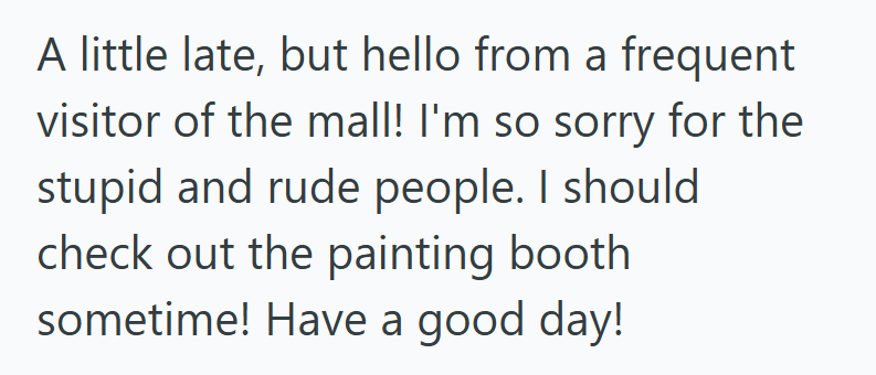 Screenshot 2025 10 07 154358 1 Angry Customer At An Amusement Park Wanted A Part Time Artist To Tell Them The Directions To A Store, But He Had No Idea Where The Store Was, So He Had to Go Around With Paint On His Hands To Find The Store