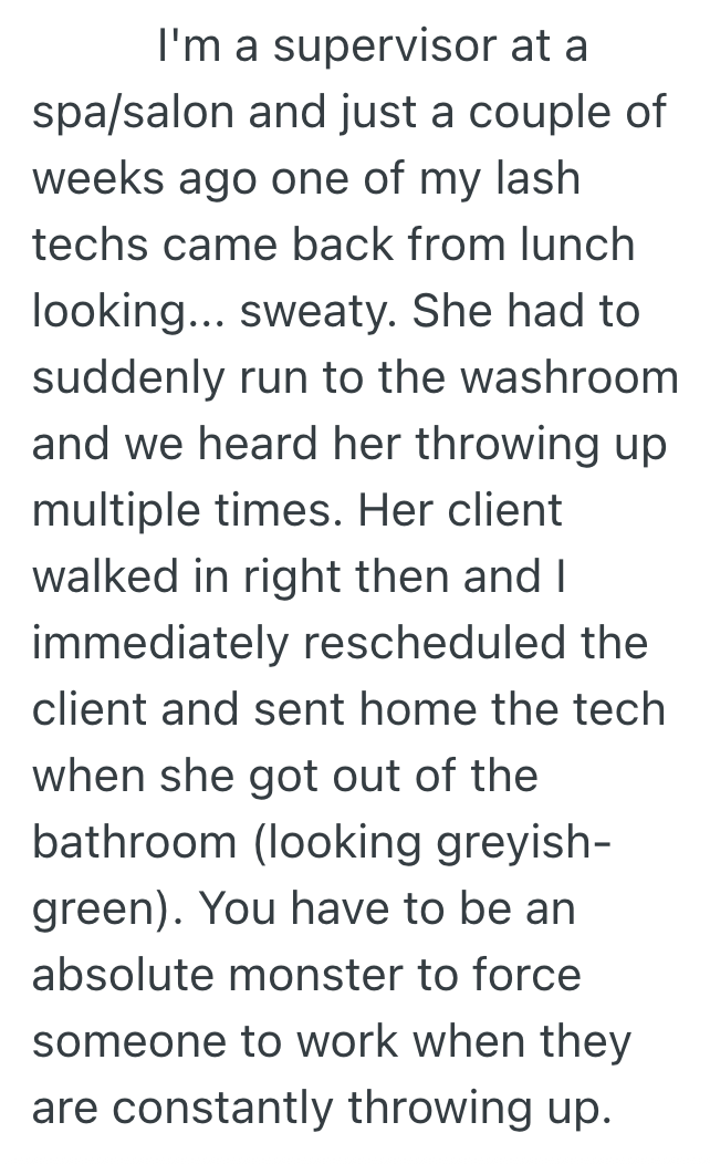 Screenshot 2025 10 07 at 2.51.56 PM Sick Employee Is Forced To Go To Work At Retail Store, But When She Cant Stop Throwing Up, The Customers Complain