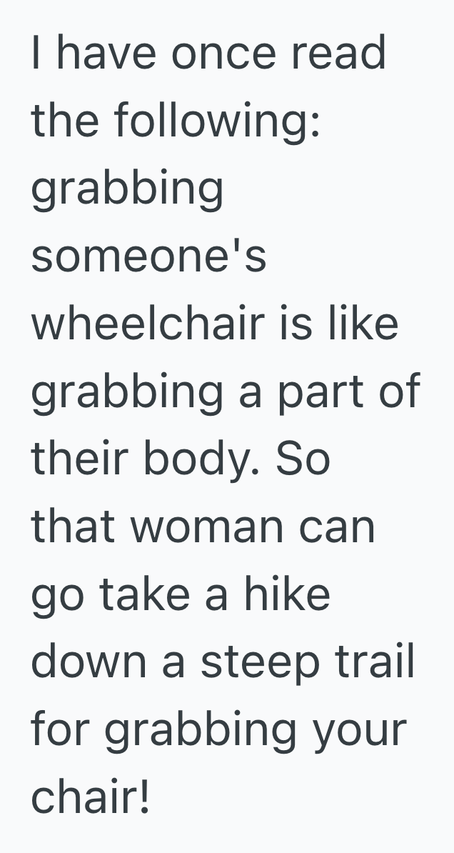 Screenshot 2025 10 07 at 4.34.07 PM Woman In A Wheelchair Was Playing On Her Phone At The Grocery Store, So A Rude Stranger Accused Her Of Being A Lazy Employee And Tried To Grab Her Chair