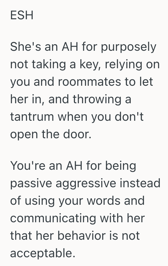 Screenshot 2025 10 08 at 7.04.13 PM Roommate Doesnt Bring Her Key With Her When She Leaves, So She Bangs On The Door And Windows Expecting Another Roommate To Let Her In
