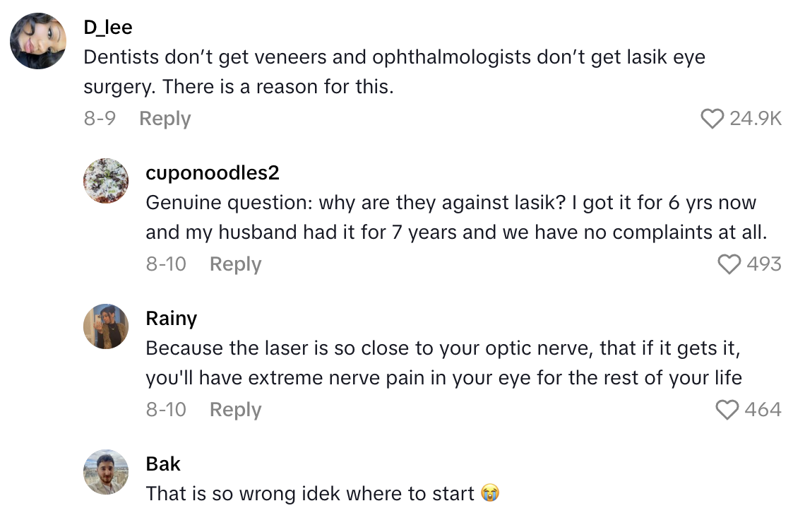 Screenshot 2025 10 10 at 10.43.00 AM A Patient Warned People Against Getting Veneers After Her Bad Experience.   I went to three dentists and they all said the same thing.