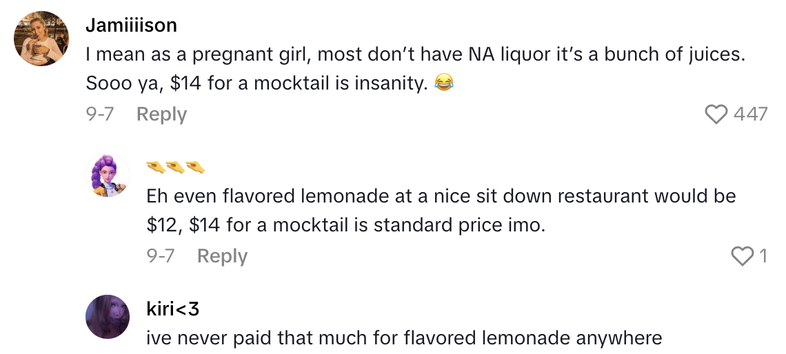 Screenshot 2025 10 10 at 11.08.00 AM A Waiter Said He Thinks Mocktails Should Cost Just As Much As Alcoholic Drinks