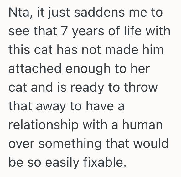 Screenshot 2025 10 10 at 5.33.56 PM Womans Ex Wants Her To Take His Cat Since His New Girlfriend Is Allergic, But She Makes A Suggestion That He Finds Rude