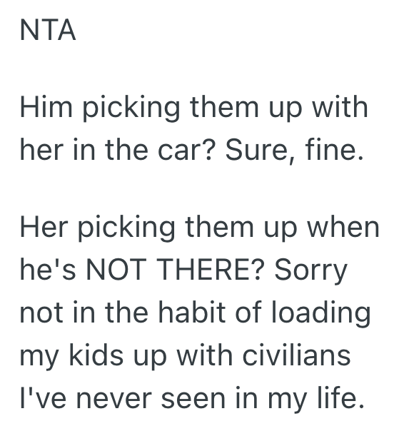 Screenshot 2025 10 10 at 6.34.10 PM Mom Refuses To Let Her Children Get In The Car With A Woman She Doesnt Know, So Now Her Ex Husband Is Mad At Her