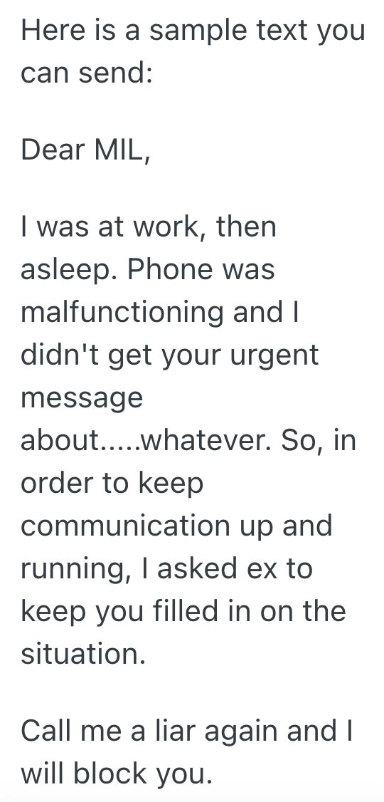 Screenshot 2025 10 10 at 7.06.42 PM Woman Told Ex Why Their Child Wouldnt Be Able To Talk On The Phone With His Mom As Previously Planned, But Her Exs Mom Is Mad At Her