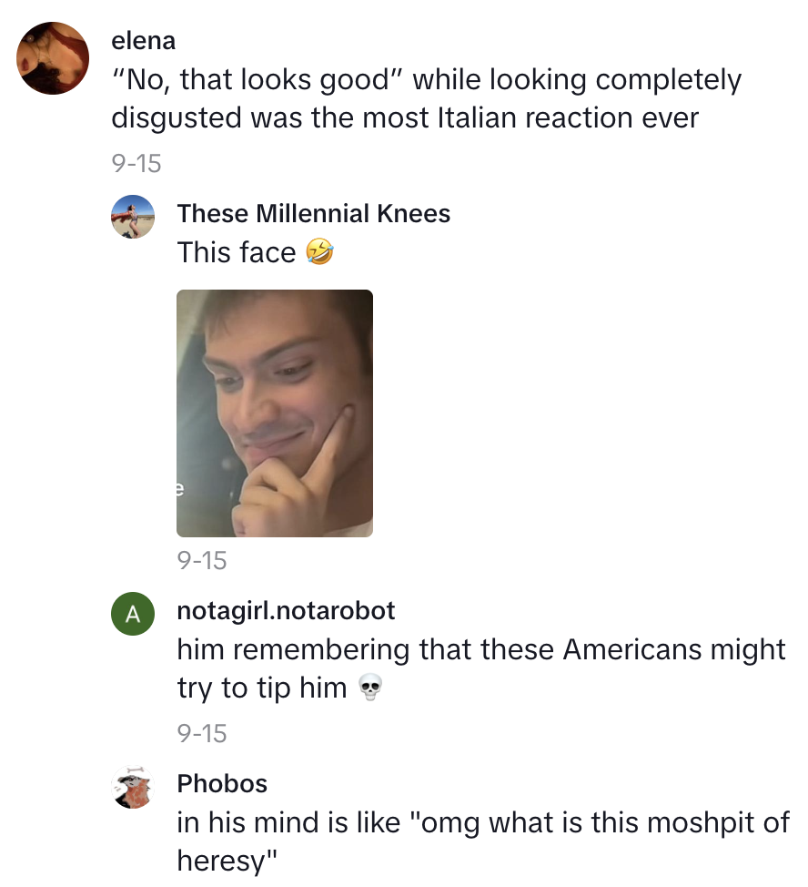 Screenshot 2025 10 10 at 7.51.41 AM An American Tourist Asked A Waiter If He Could Order An Olive Garden Style Chicken Parm At A Restaurant In Italy