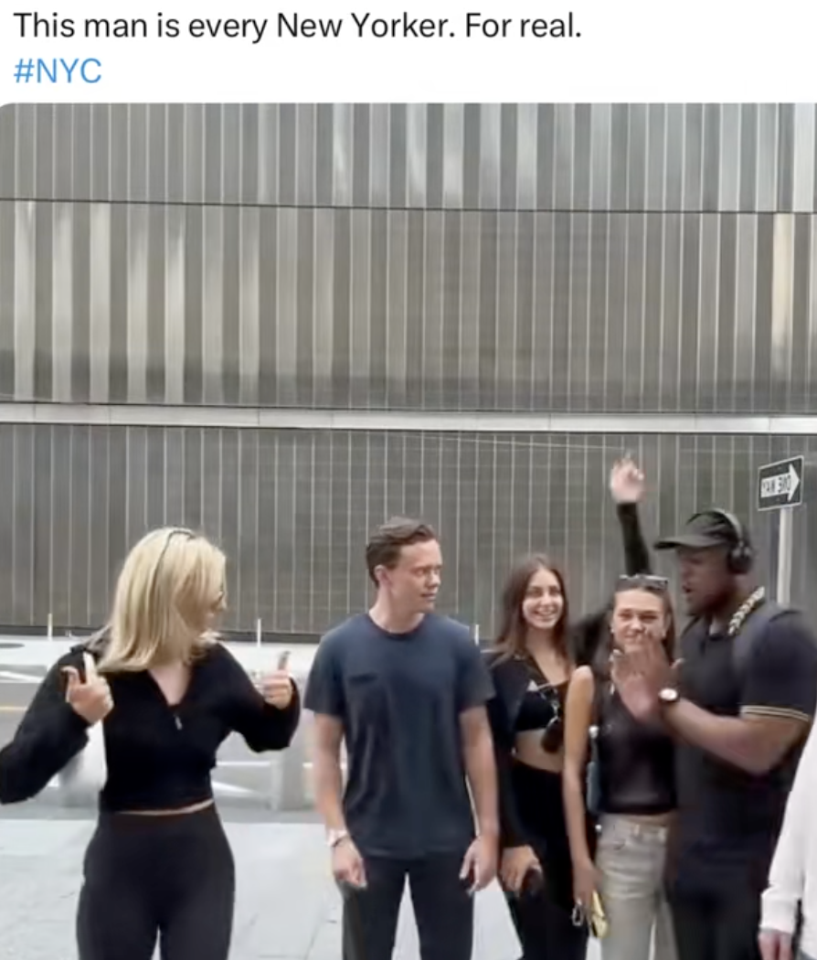 people on a sidewalk