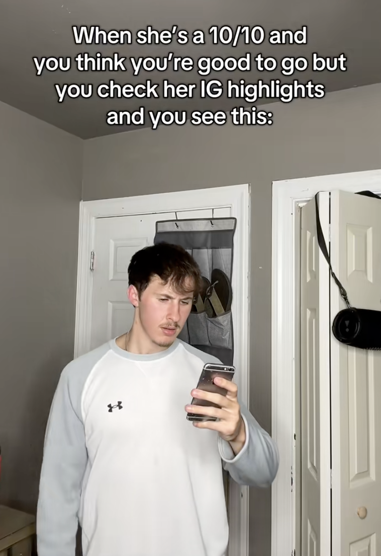 man talking to tiktok viewers