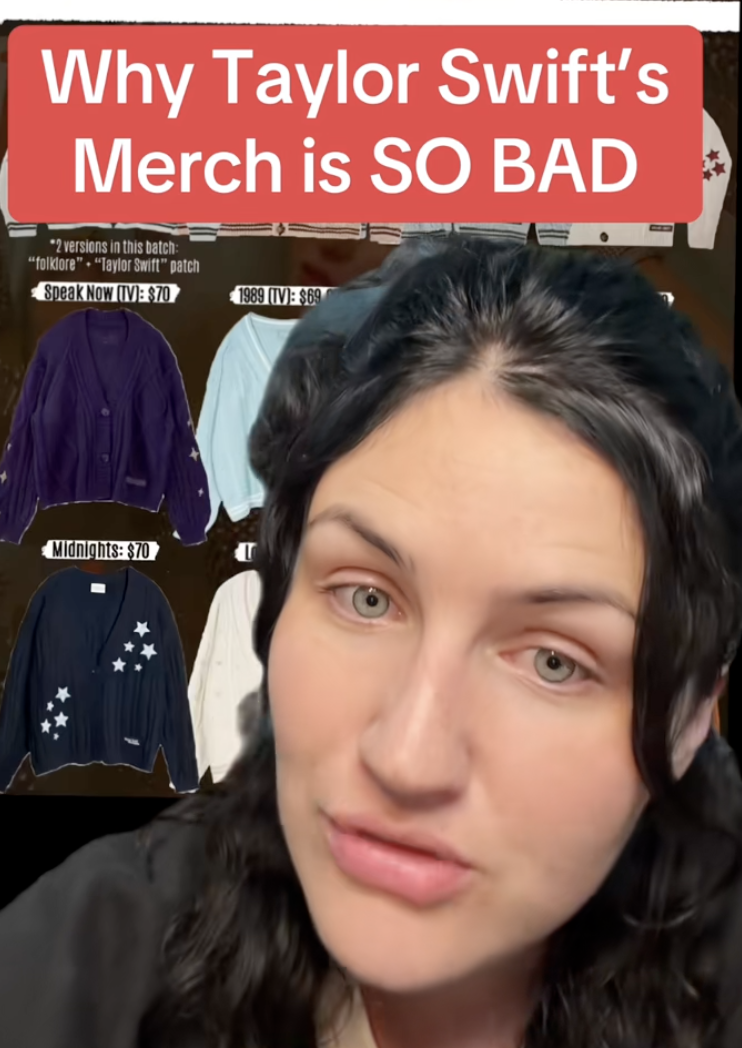 woman talking about clothing