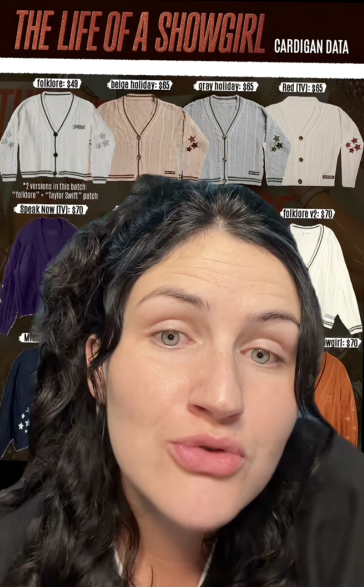 woman talking about taylor swift