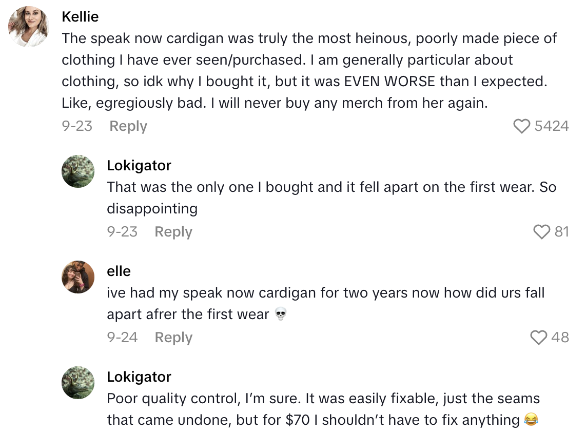 Screenshot 2025 10 10 at 8.59.25 AM A Fashion Designer Explained Why She Thinks Taylor Swift Has Bad Merchandise