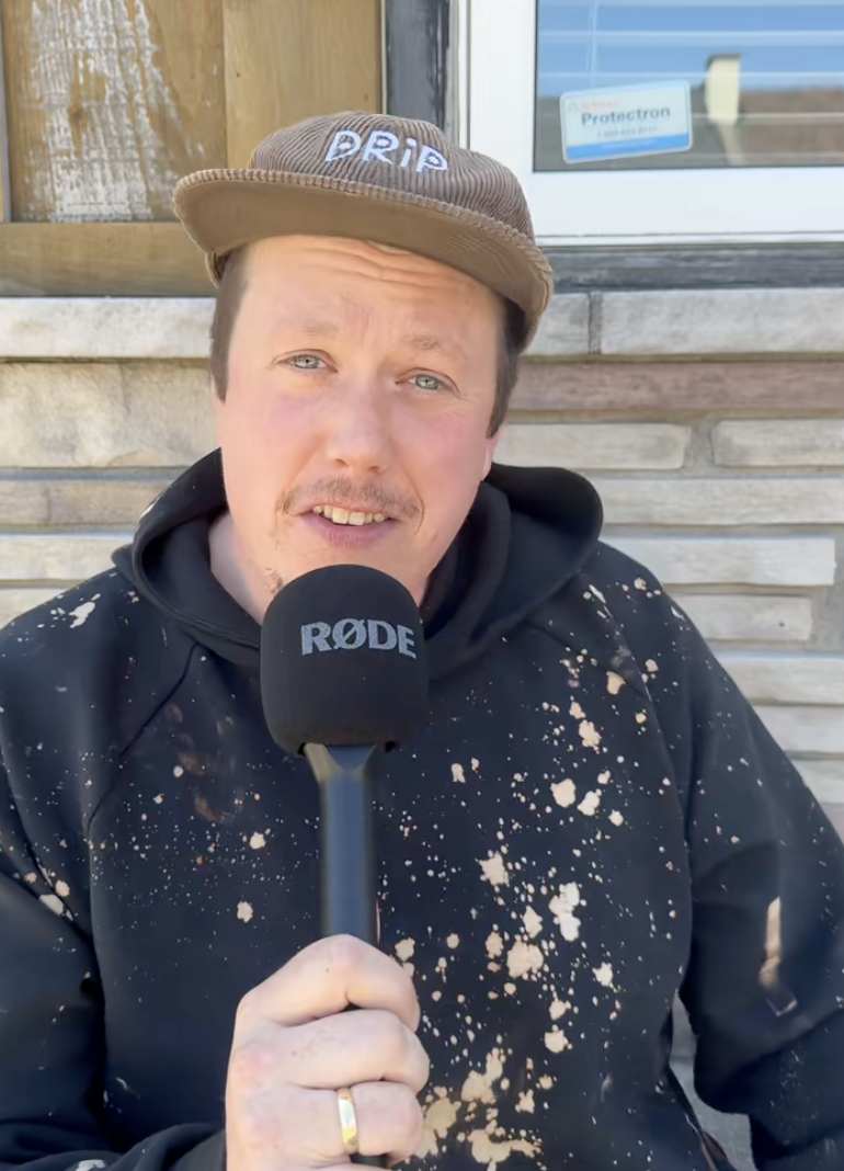 man talking about soda