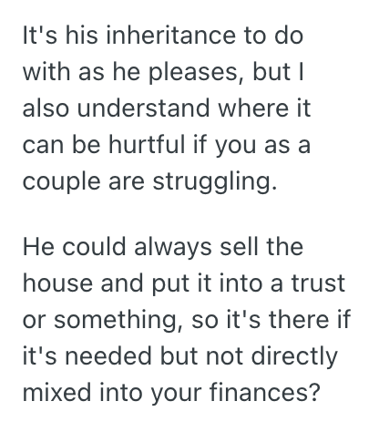 Screenshot 2025 10 11 at 10.39.29 AM Wife Learned That Her Husband Wasnt Willing To Accept Inheritance From His Parents, So Shes Quite Worried About Dealing With Their Financial Struggles