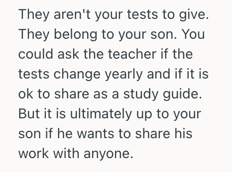 Screenshot 2025 10 11 at 12.16.30 PM A Friend Asked To Borrow Her Sons Test Papers So Her Daughter Could Use It For Getting Good Grades, But This Woman Thinks Its Unfair To Do So