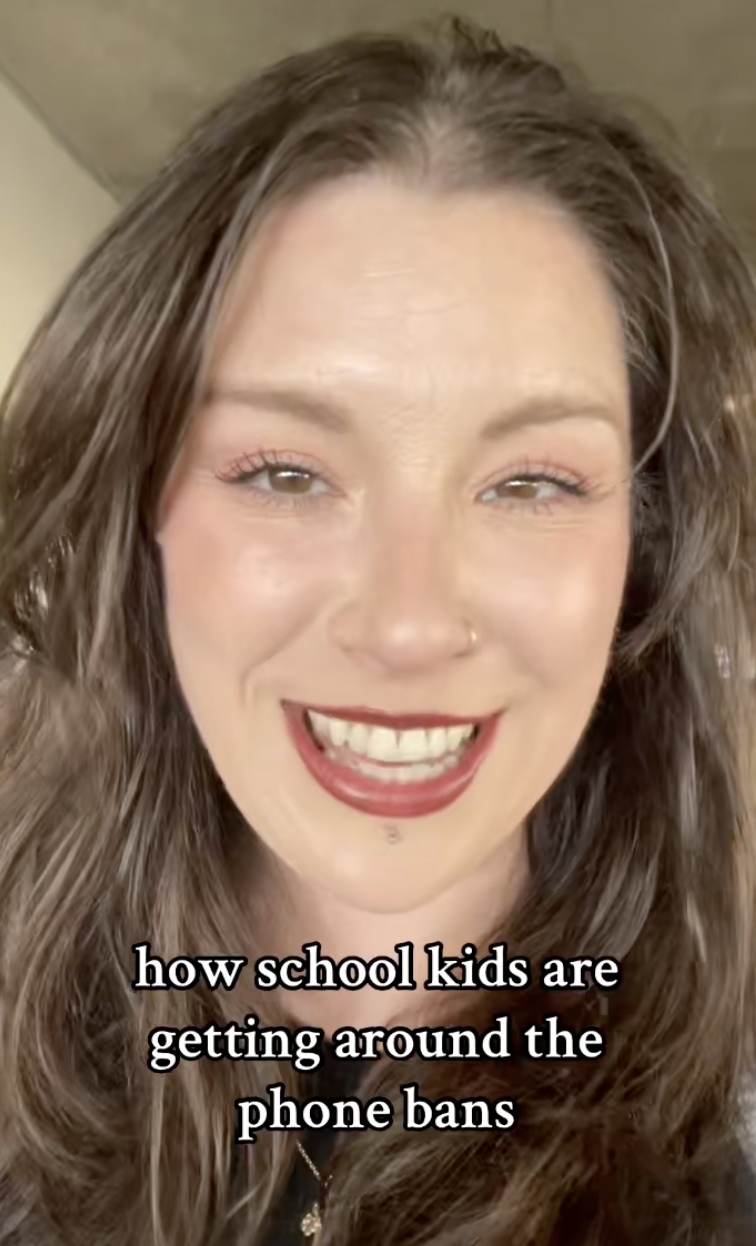 woman talking to tiktokkers