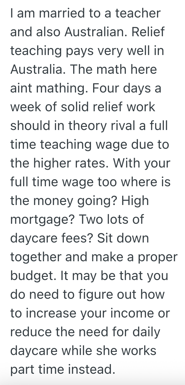 Screenshot 2025 10 12 at 11.31.38 PM Husband Thinks His Wife Needs To Work Full Time So They Can Pay The Bills, But She Thinks He Should Get Two Jobs While She Works Part Time