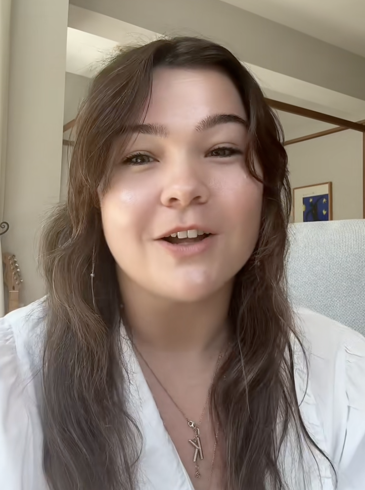 woman talking to tiktokkers