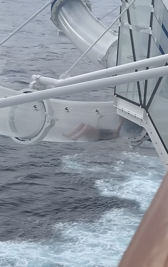 water in a waterslide