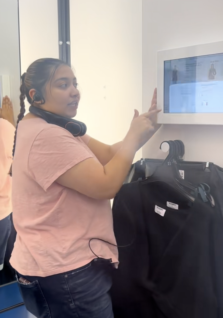 woman in an old navy store