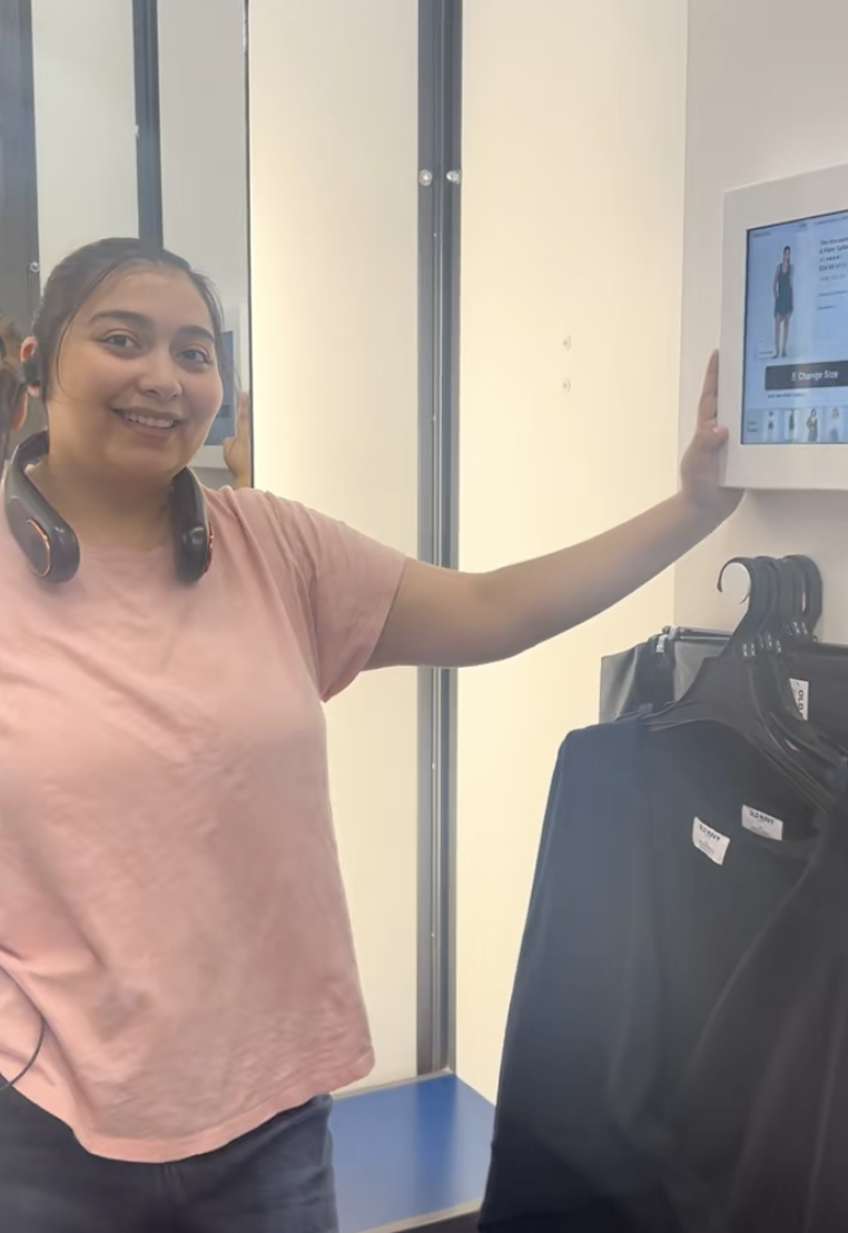 woman in a dressing room