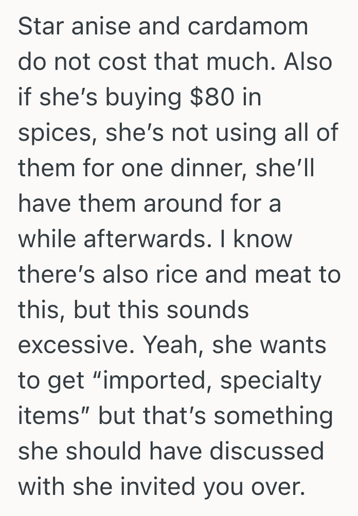 Screenshot 2025 10 14 at 1.00.29 PM Woman Was Invited Over For A Cozy Dinner, But She Was Caught Off Guard When Her Friend Cornered Her Into Splitting The Cost Of All The Food