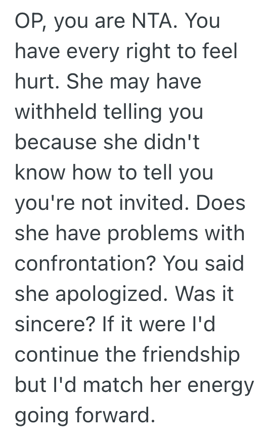 Screenshot 2025 10 14 at 11.02.25 AM Womans Friend Didnt Tell Her She Got Married, So Shes Not Sure If She Wants To Be Friends With Her Anymore