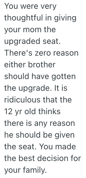 Screenshot 2025 10 14 at 12.08.42 PM A Traveler Gave Their Mom Their First Class Seat On A Flight, And Their Younger Brother Thought They Deserved It More Than She Did