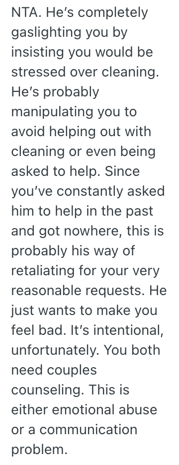 Screenshot 2025 10 14 at 12.39.05 PM Girlfriend Told Her Partner She Wanted To Clean Their House Before His Birthday Party, But He Took It The Wrong Way And Said He Wasnt Going To Invite Guests Anymore