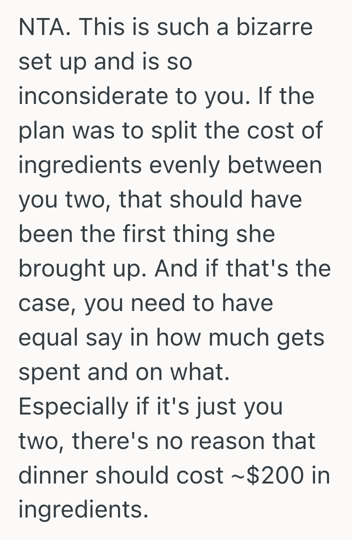 Screenshot 2025 10 14 at 12.59.15 PM Woman Was Invited Over For A Cozy Dinner, But She Was Caught Off Guard When Her Friend Cornered Her Into Splitting The Cost Of All The Food