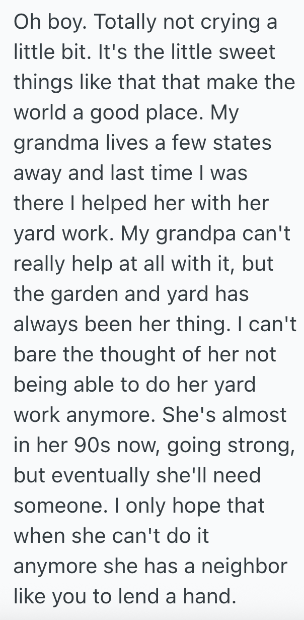 Screenshot 2025 10 14 at 3.57.22 PM Man Is Mowing His Yard When An Old Lady Mistakes Him For A Gardener, So He Decides To Mow Her Yard Too