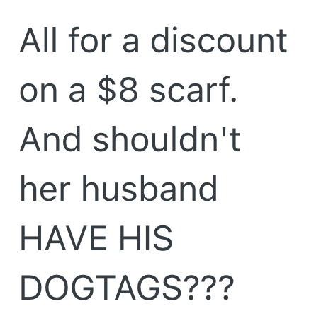 Screenshot 2025 10 15 at 1.02.58 PM Entitled Military Wife Went On And On About How The Clothes Store Didnt Support Troops Because An Employee Wouldnt Give Her A Discount, But She Was Immediately Humbled When She Saw The Employees Military ID