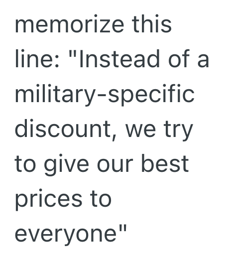 Screenshot 2025 10 15 at 1.05.12 PM Entitled Military Wife Went On And On About How The Clothes Store Didnt Support Troops Because An Employee Wouldnt Give Her A Discount, But She Was Immediately Humbled When She Saw The Employees Military ID