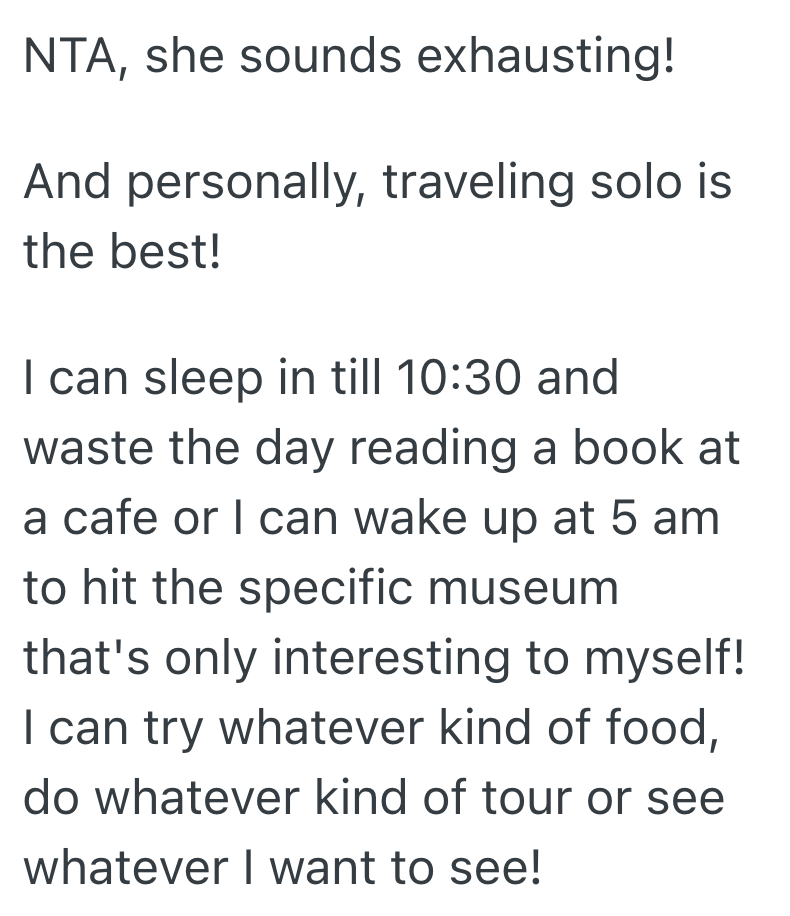 Screenshot 2025 10 15 at 11.51.17 PM Woman Wanted To Recharge And Have Some Me Time On Her First Solo Vacation In Years, But Her Mom Is Guilt Tripping Her For Not Inviting Her
