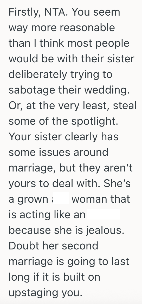Screenshot 2025 10 15 at 12.38.58 PM Bride Is Busy With Last Minute Preparations For Her Wedding, So When Her Sister Has A Question About Her Own Wedding, She Says Something She Later Regrets