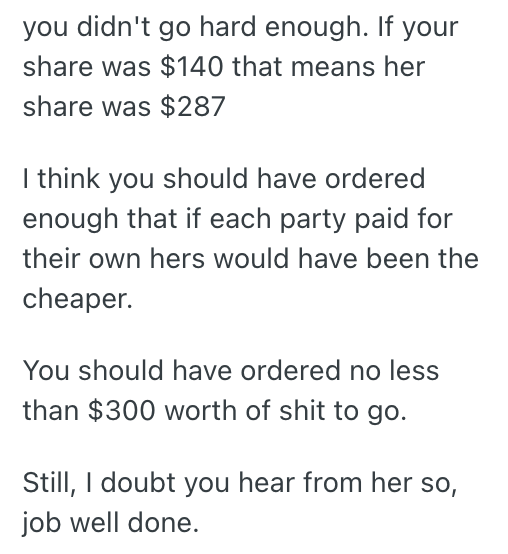 Screenshot 2025 10 15 at 12.56.41 PM Her Friend Repeatedly Stuck Her With The Bill At Dinner, So She Pulled An Even Crazier Stunt To Teach Her A Lesson
