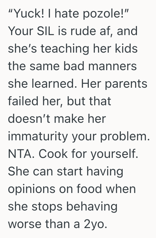 Screenshot 2025 10 15 at 9.35.31 AM Woman Is Sick Of Cooking Foods For The The Picky Eaters In Her Family, So She Wants To Ignore Their Requests And Make Whatever She Wants