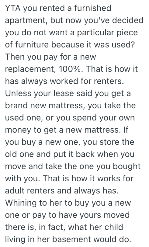 Screenshot 2025 10 16 at 12.29.51 PM She Complained About Her Furnished Apartments Mattress, But No Solution Her Landlord Came Up Was Ever Good Enough For Her