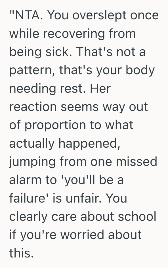 Screenshot 2025 10 16 at 2.46.12 PM Teenager Missed School After Accidentally Oversleeping, So His Mom Accused Him Of Being Lazy And Unmotivated