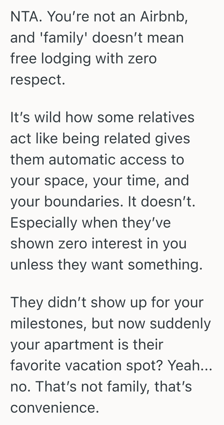 Screenshot 2025 10 17 at 12.25.06 PM Renters Family Called Her Rude For Refusing To Let Them Crash At Her Apartment, But She Chose Boundaries Over Guilt