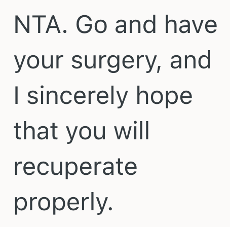 Screenshot 2025 10 17 at 12.45.59 PM Her Sister Announced Her Engagement On Social Media Rather Than Telling The Family, So This Blindsided Sister Refused To Cancel Her Surgery To Make It To The Wedding