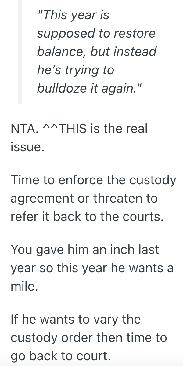 Screenshot 2025 10 17 at 4.43.15 PM Woman Has An Agreement With Her Ex About Where Their Daughter Will Spend The Holidays, But Now Her Ex Is Trying To Change The Rules