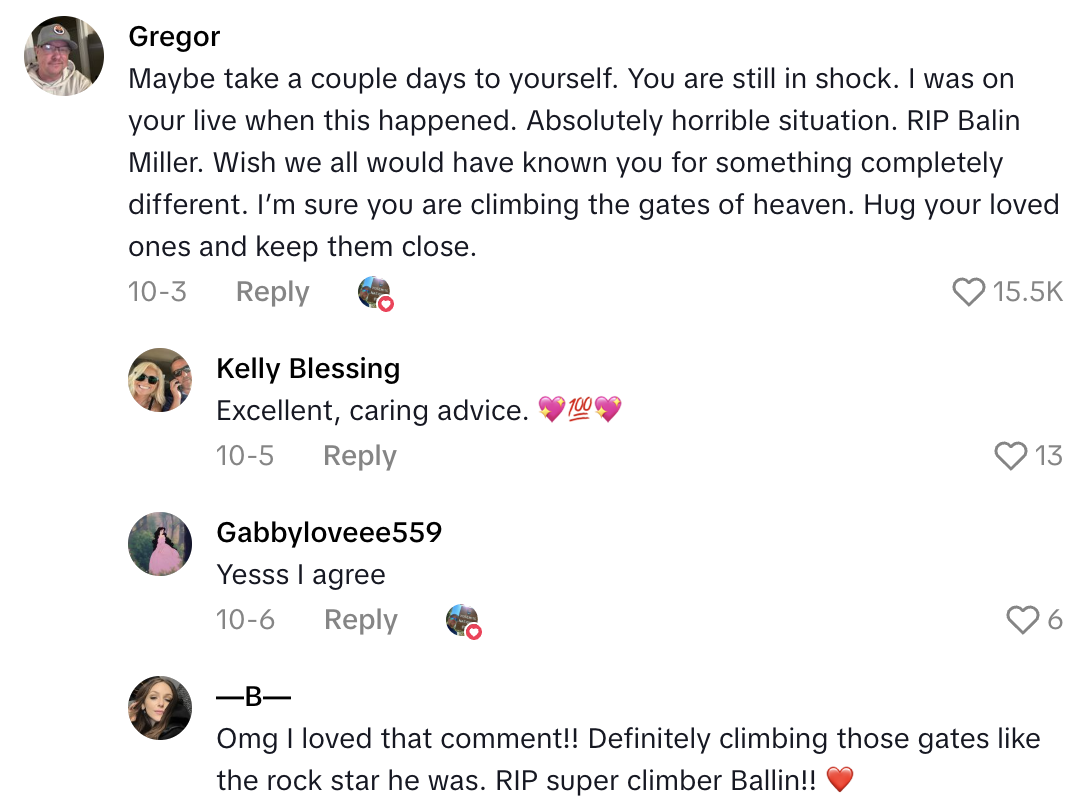 Screenshot 2025 10 17 at 9.36.07 AM Livestreamer Witnessed The Fatal Fall Of Climber Balin Miller In Yosemite National Park And Is Sharing The Story